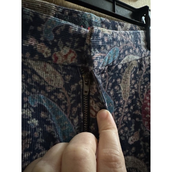 Vintage Ralph Lauren RRL Women's Paisley Corduroy Multicolored Pants Sz 6 Cotton - Picture 3 of 8